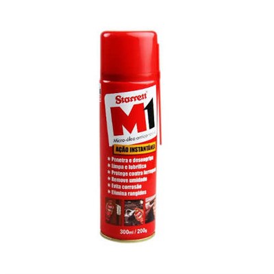 Desengripante Micro Óleo Anticorrosivo Spray M1 com 300ml - STARRET - cod 02885